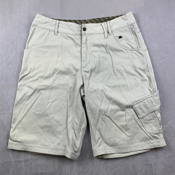Men's White Cargo Shorts - Picture 1 of 7